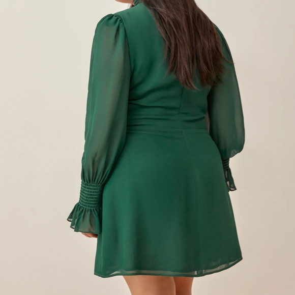 Reformation Archie dress, NWT! emerald green size 18 - Picture 2 of 7